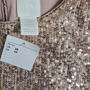 H&M Sequin Skirt in Gold and Silver